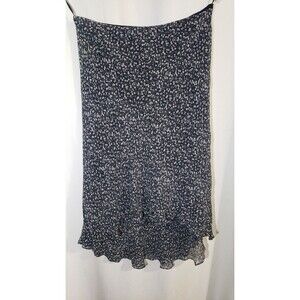Lauren Ralph Lauren Size 14 Ditsy Floral Silk Skirt High Low Vintage Y2K Whimsy